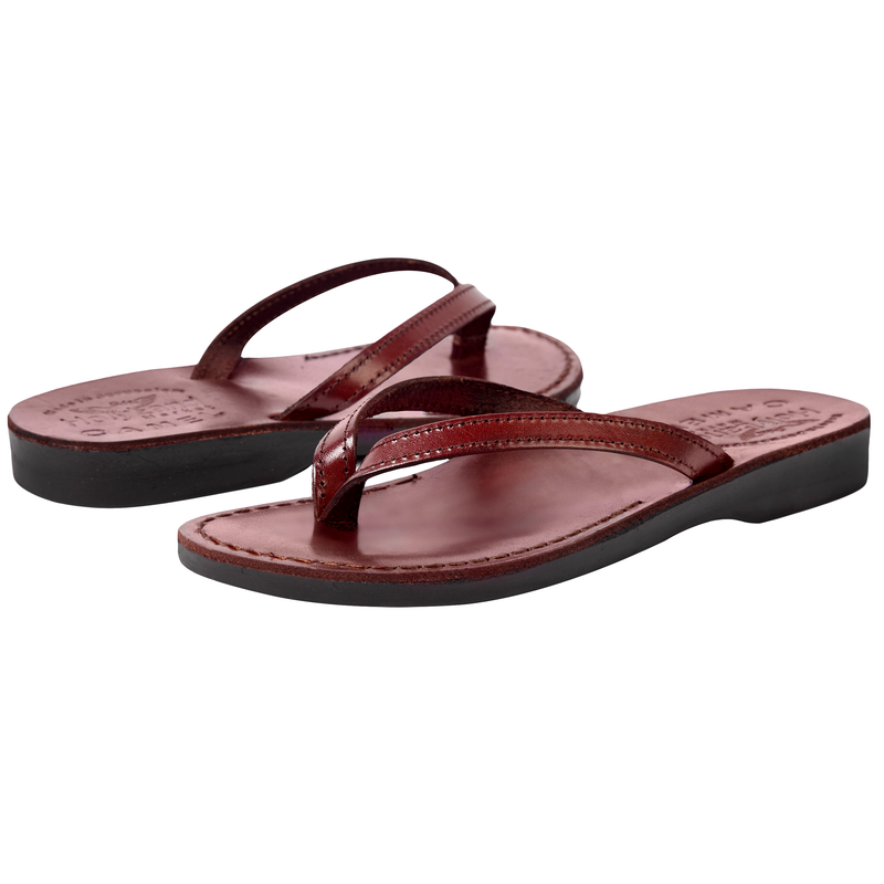 Holy Land Market Men/Women Biblical Jesus Leather Sandals/Slides From Jerusalem (Jericho Style)