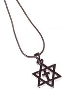 Star of David with a Cross Messianic pendant - Sterling silver (2cm - 0.8")