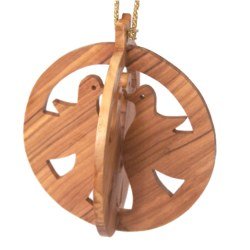 Wooden Ornament - Peace Dove 3D (3.7")