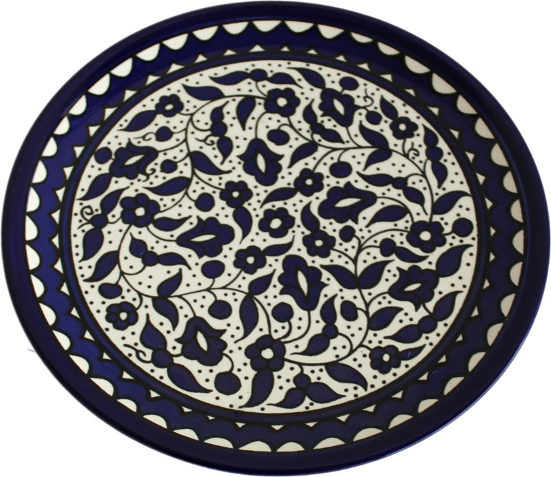 Armenian Ceramic Decorative Dinner or Display Plate - 10.5 Inches - Asfour Outlet Trademark