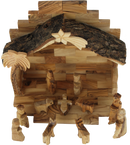 Holy Land Market Olive Wood Miniature Set with Stable 12 Pieces