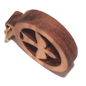 Olive wood Dove Pendant (3.75 cm or 1.5" diameter)