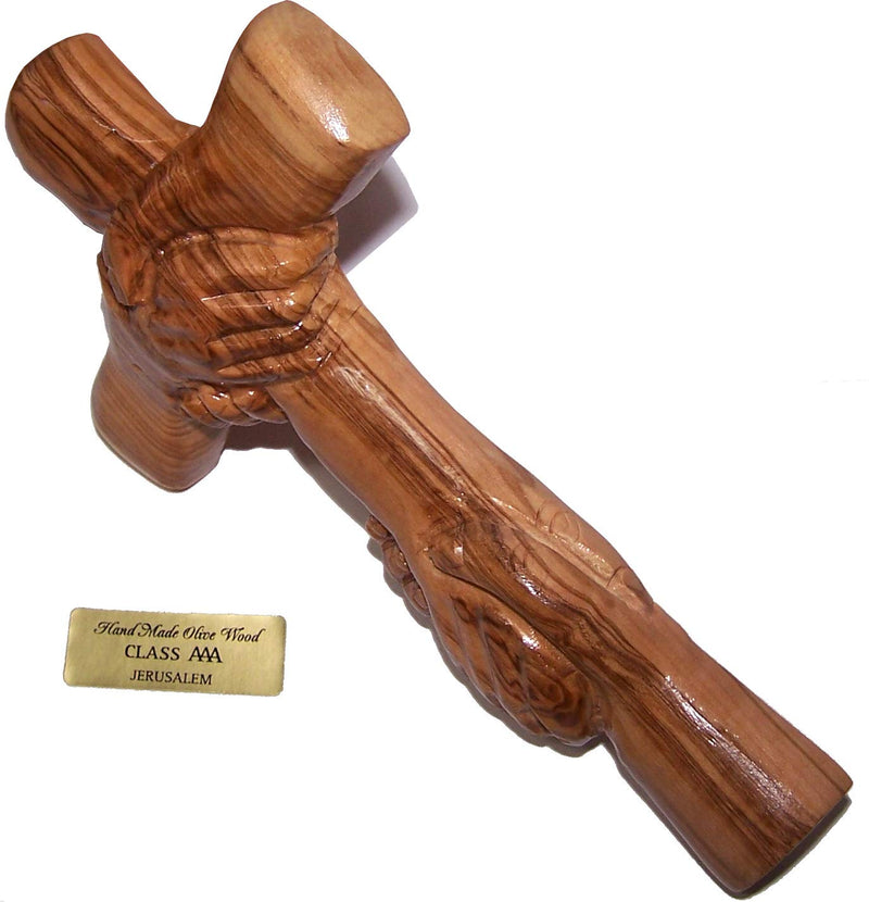 Holy Land Market Olive Wood Reconciliation Cross (19.5 cm OR 7.85 Inches)