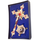 Holy Land Market Altar Table Crucifix - Church or Home Decor - Enamel Ornamented