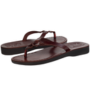 Sandalias/Deslizadores de cuero de Jesús bíblico para hombres/mujeres del Mercado de Tierra Santa de Jerusalén (Estilo Jericó II)