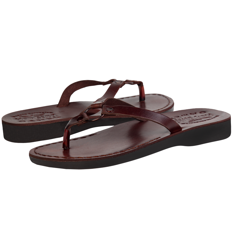 Holy Land Market Men/Women Biblical Jesus Leather Sandals/Slides From Jerusalem (Shepherd's Field IV)