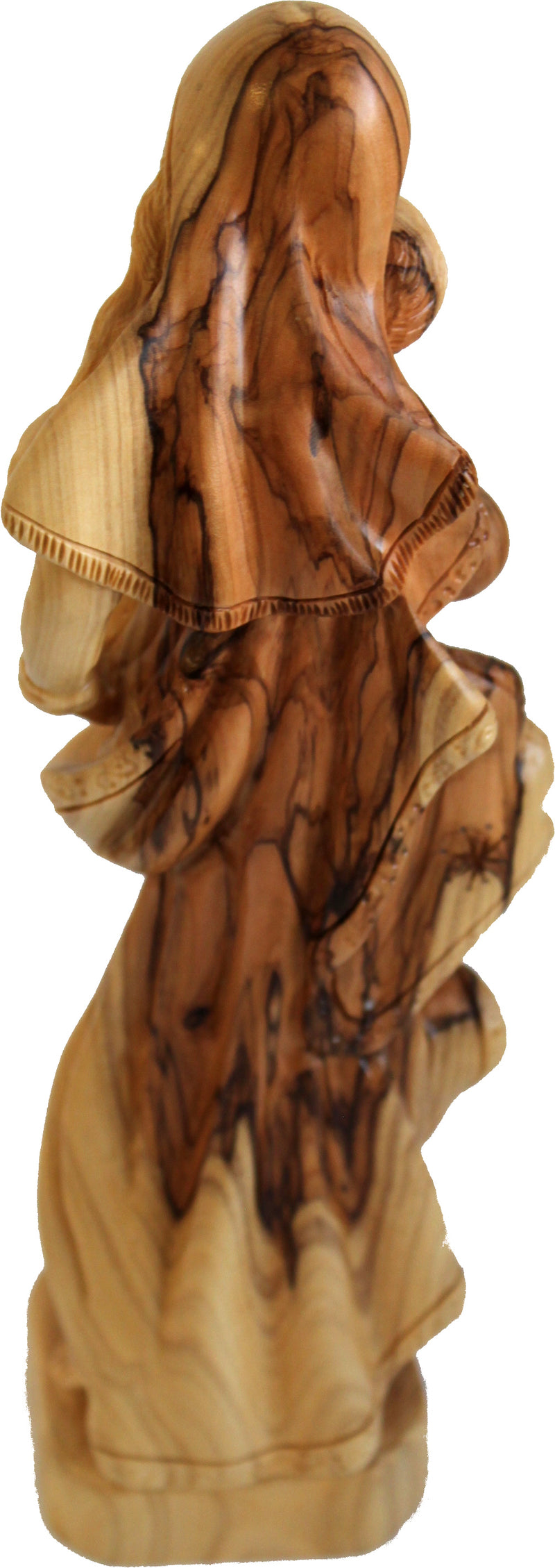 Grade A - Stand of Mary with Baby Jesus - Olivewood (27 cm or 10.5 inches)