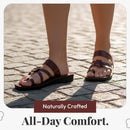 Holy Land Market Men/Women Biblical Jesus Leather Sandals/Slides From Jerusalem (Galilee Style)