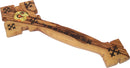 Holy Land Market Priest Hand held Blessing Cross - Hand Carved from Olive Wood Eastern Cross with Two Icons Model I - 9 Inches