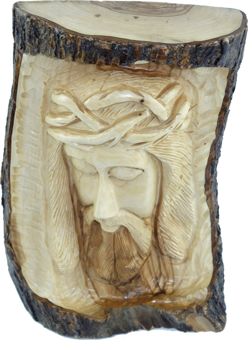 Agony of our Lord and Savior Jesus Christ carved in olive wood trunk ( 24 x 15 cm or 9.6 x 6 Inches )