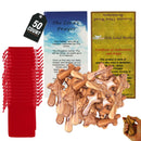 Holy Land Market Comfort/Holding Cross Also Known as Palm or Hand Cross With Velvet Bag And Two Certificates (4 Inches)