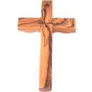 Cruz de madera de olivo del Mercado de Tierra Santa de Belén con un certificado y tarjeta de oración del Señor