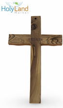 Cruz de madera de olivo de Belén del Mercado de la Tierra Santa con certificado y tarjeta de oración del Señor