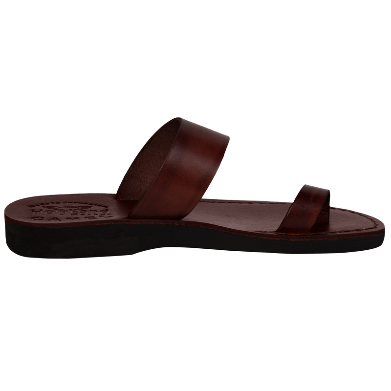 Holy Land Market Men/Women Biblical Leather Sandals/Slides From Jerusalem(Jesus - Finger Style I)