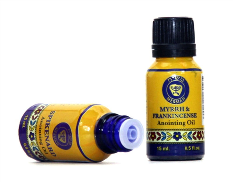 Myrrh anointing Oil from Ein Gedi in its new and amazing look Cobalt blue glass bottle - Anointing oil - 15ml ( 0.5 fl. oz. )