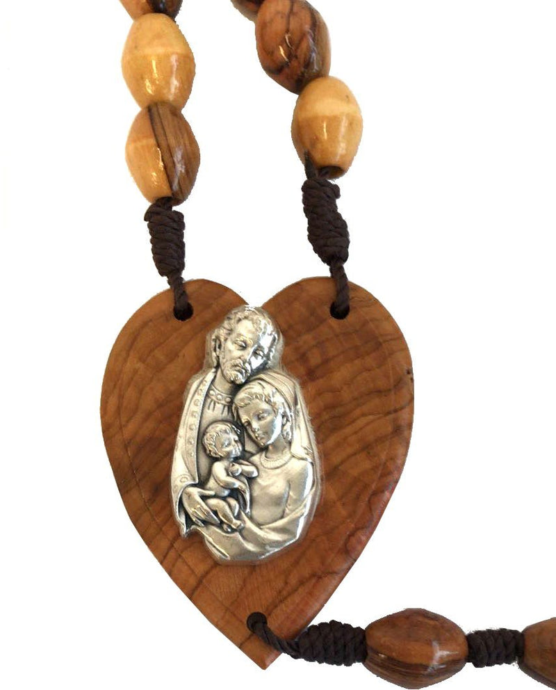 Holy Land Market Olive Wood Wall Rosary ( 39 Inches Long )