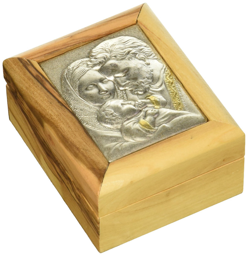 Holy Land Market First Communion Box - Rosary Box - Bethlehem Olive Wood