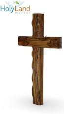 Cruz de madera de olivo de Belén del Mercado de la Tierra Santa con certificado y tarjeta de oración del Señor