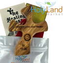 Olive wood Healing Cross - complete Package with Prayers and Certificate (4.5 x 3.6 inches)  designed to sit in your hand perfectly. Healing Cross Trademark