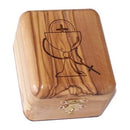 Caja de Primera Comunión del Mercado de Tierra Santa - Caja de rosario - Madera de olivo de Belén
