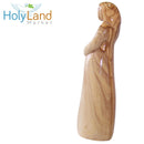 Holy Land Market The Helper in Childbirth - Mary Pregnant Carrying Baby Jesus in her Womb - Olive Wood (20 cm cm or 8 inches)