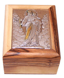 Caja de Primera Comunión del Mercado de Tierra Santa - Caja de rosario - Madera de olivo de Belén