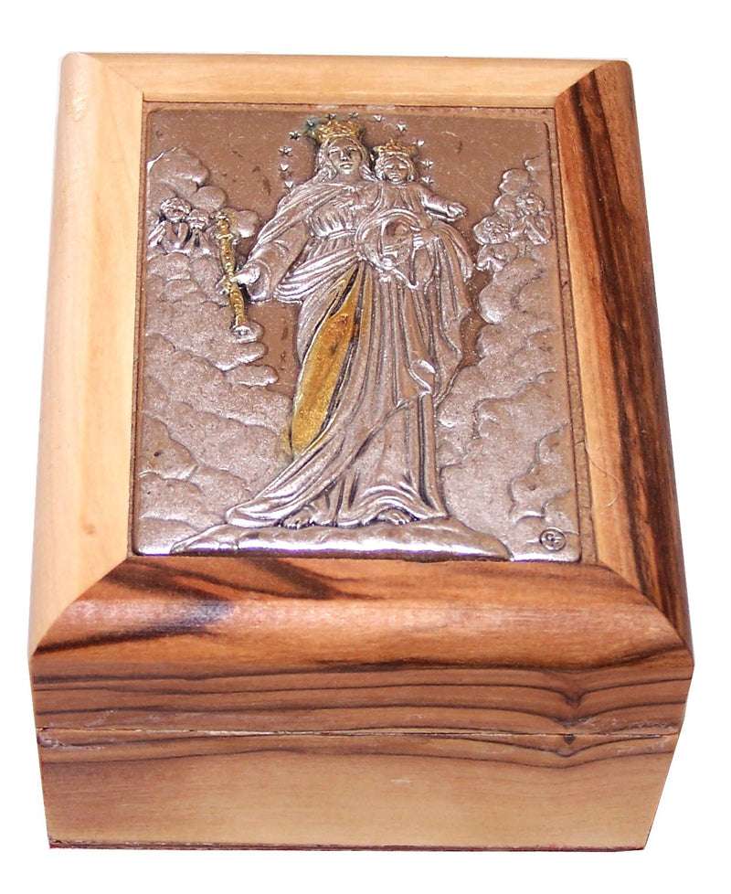 Holy Land Market First Communion Box - Rosary Box - Bethlehem Olive Wood