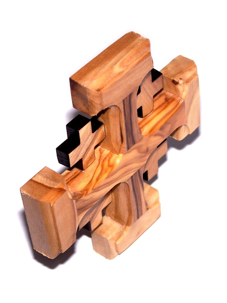 Olive Wood Jerusalem Cross (10.5x10.5 Cm or 4.1x4.1") By Holy Land Market