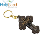 Holy Land Market Religious samples thick large Jesus Cross keys ring (3.25 x 2.25 inches) with Soil Sample from the Holy Land