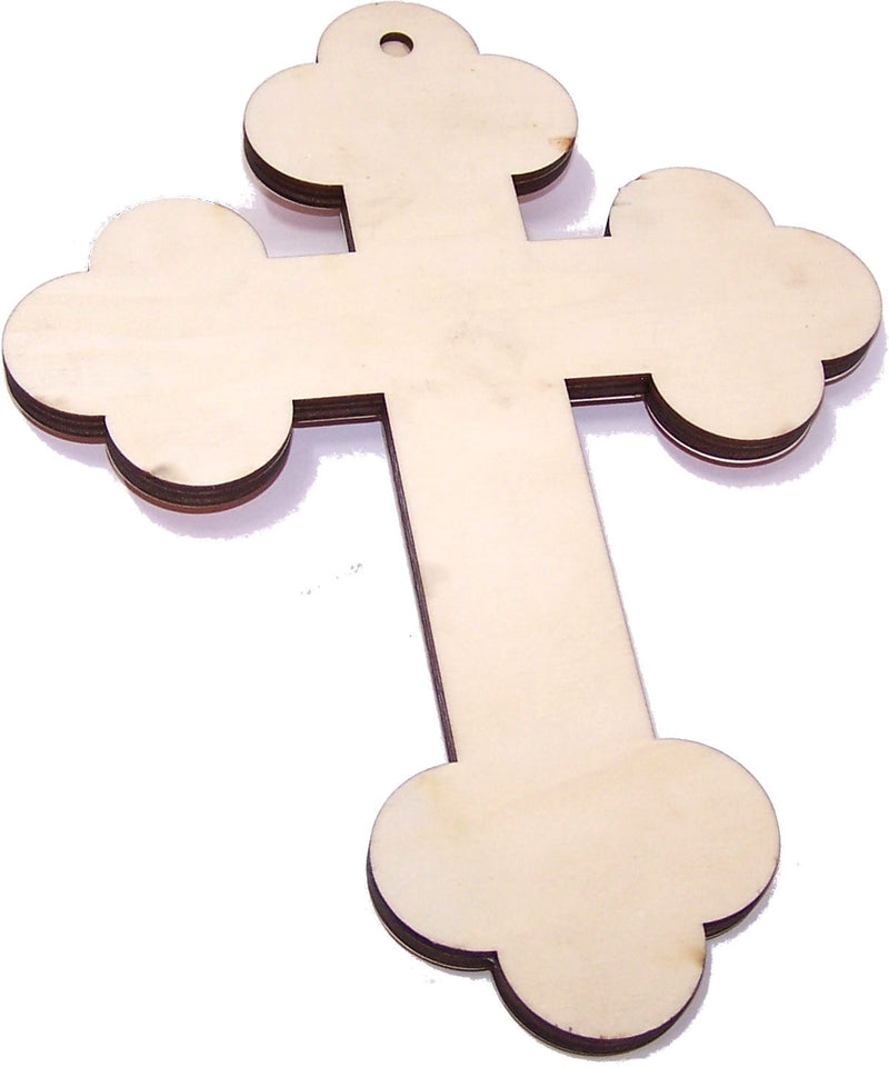 Holy Land Market Wooden Cross with Lord Prayer Art on top and 4 Samples from The Holy Land (9.2 inches)