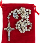 MEDJUGORJE - Rosary Made from Apparition Hill Stones directly from MEDUGORJE. (20 inches Long) - with The Holy Family
