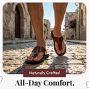 Sandalias/Deslizadores de cuero de Jesús Bíblico para hombres/mujeres del Mercado de Tierra Santa (Estilo Jerusalén IV)