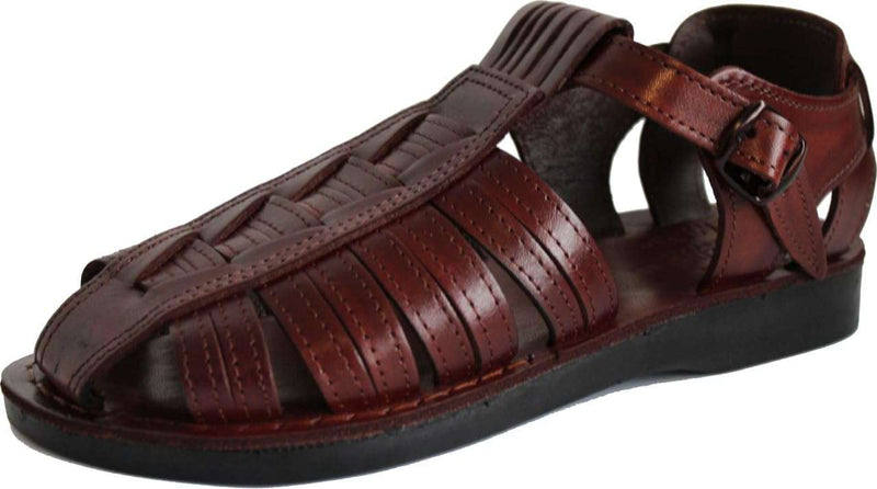 Holy Land Market Men/Women Biblical Jesus Leather Sandals/Slides From Jerusalem (Nathaniel Style I)