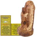 Behold I Stand at the Door Olive Wood Statue (6.7”) – Hand-Carved Jesus Figure from Bethlehem – Christian Gift of Faith, Prayer & Home Blessing – Holy Land Artisan Craft with Certificate