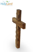 Cruz de madera de olivo de Belén del Mercado de la Tierra Santa con certificado y tarjeta de oración del Señor