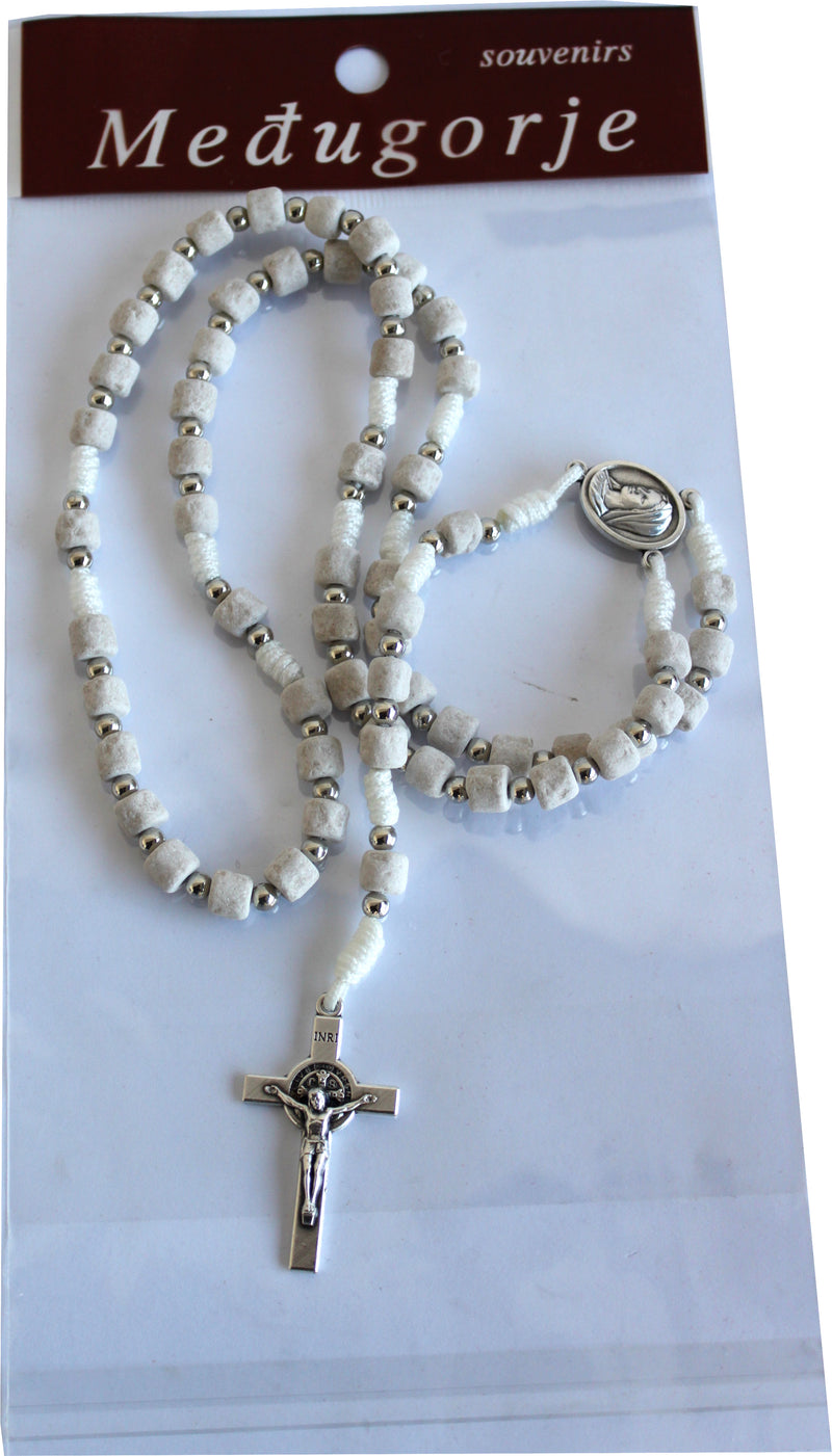 MEDJUGORJE - Rosary made from Apparation hill stones directly from MEDUGORJE. (20 inches long) - Necklace