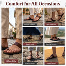 Sandalias/deslizadores bíblicos de cuero para hombres/mujeres de Jerusalén (Jesús - Estilo de dedo I)