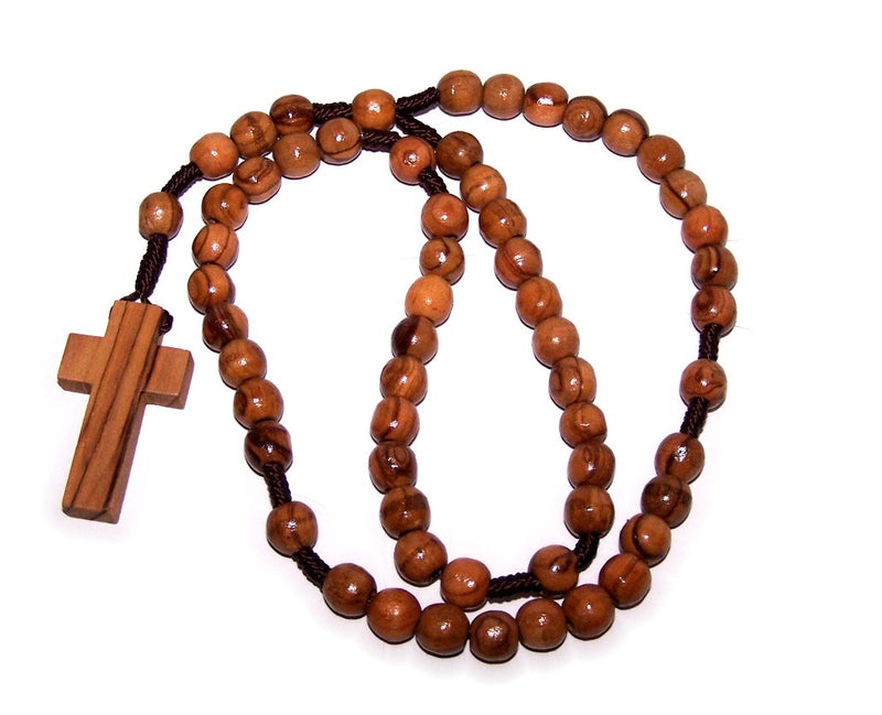 Olive Wood Round String Rosary