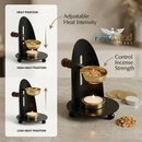 Brass Incense Burner kit - Candle and Incense and Two Mesh Screens, Adjustable Charcoal and Tea Light Bakhoor Burner for Resin, Myrrh, Copal and Bakhoor at Home, Church, Temple or Meditation Space