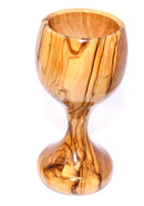 Large Communion Wine Goblet - Chalice Olive Wood (6 Inches Large) - Asfour Outlet Trademark