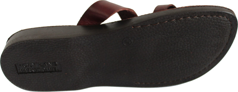 Holy Land Market Men/Women Biblical Jesus Leather Sandals/Slides From Jerusalem (Paul  Style I)