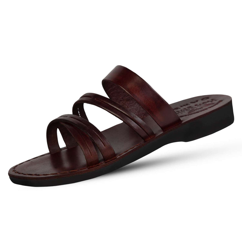 Sandalias/deslizadores de cuero bíblicos para hombres/mujeres de Jesús del Mercado de Tierra Santa de Jerusalén (Estilo Belén II)