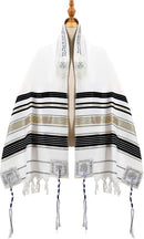 Holy Land Market Grafted IN - Messianic Christian Prayer Shawl/Tallit Prayer Shawl - Creation and Restoration Talit (Black)