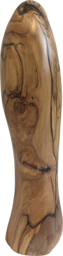 María - Orando con el rosario tallado en el lado (Moderno) - Madera de olivo (20 cm de alto)
