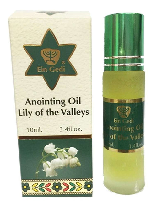 Aceite de Unción de Lirio de los Valles de Ein Gedi en su nueva botella de vidrio Roll-On - Aceite de unción - 10 ml (0.34 fl. oz.) de Ein Gedi