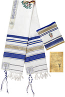 Holy Land Market Grafted IN - Messianic Christian Prayer Shawl/Tallit Prayer Shawl - Creation and Restoration Talit (Black)
