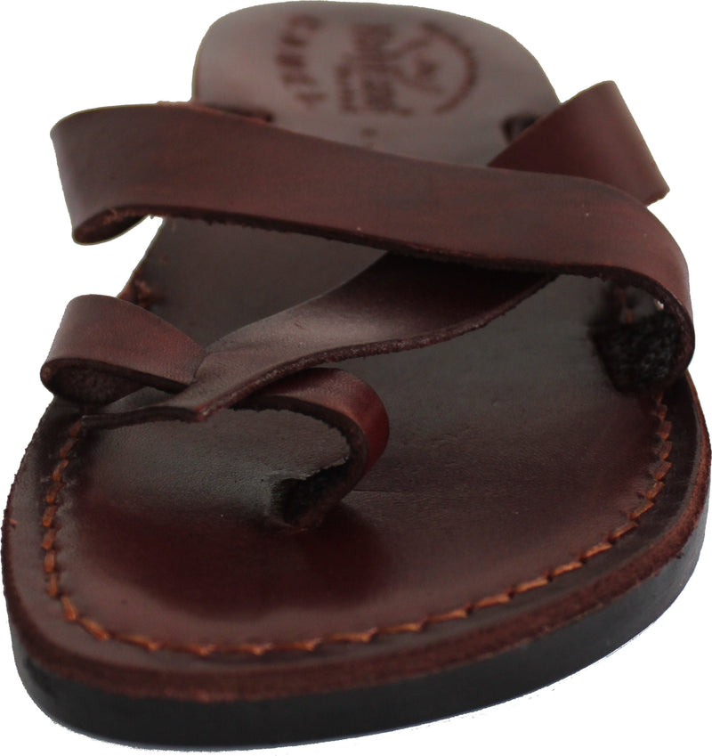 Holy Land Market Men/Women Biblical Jesus Leather Sandals/Slides From Jerusalem (Paul  Style I)