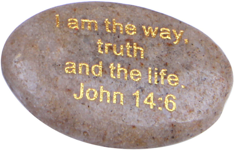 The Seven I AM Statements in John Engraved in Gold on River Stones from The Holy Land