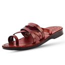 Sandalias/Deslizadores de cuero de Jesús bíblico para hombres/mujeres del Mercado de Tierra Santa de Jerusalén (Estilo Belén I)