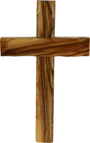 Cruz de madera de olivo de Belén del Mercado de la Tierra Santa con certificado y tarjeta de oración del Señor
